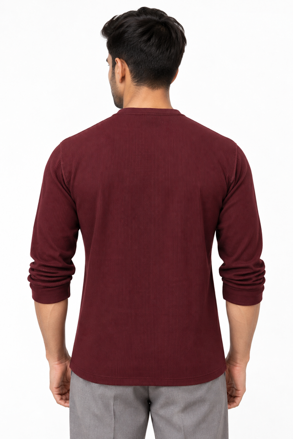 Maroon Henley T-shirt
