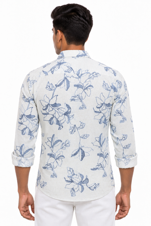 Blue Embroidery Shirt