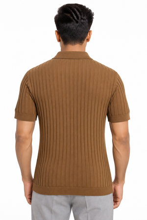 Brown Collar T-shirt