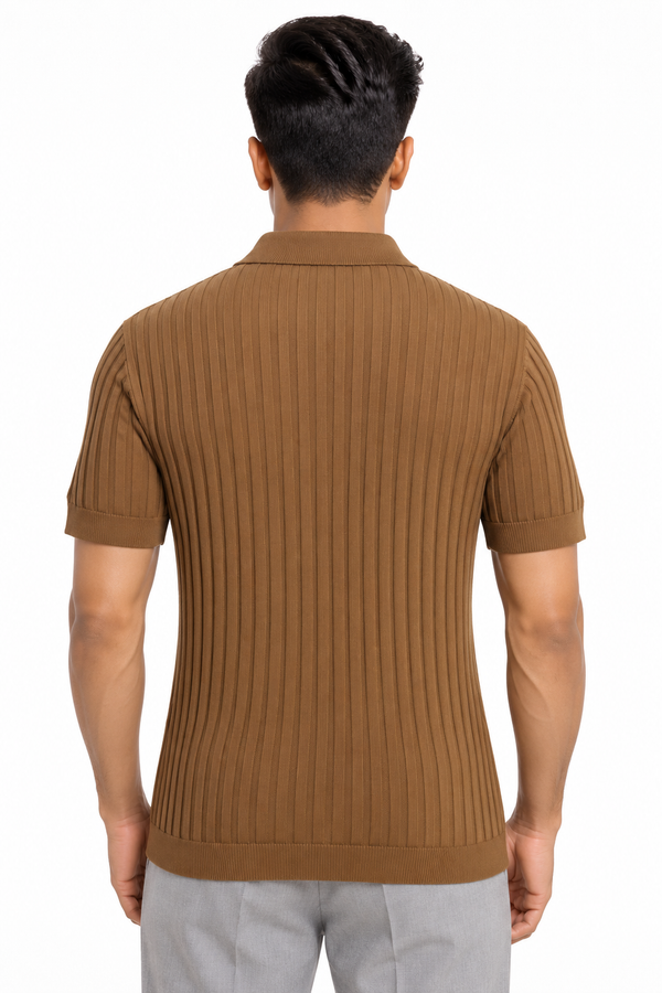 Brown Collar T-shirt