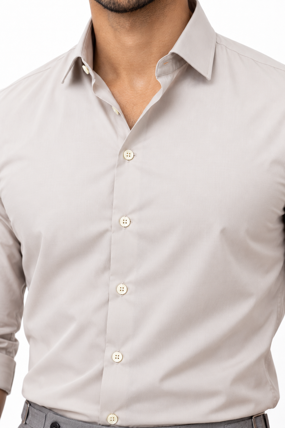 Sand Beige Plain Shirt