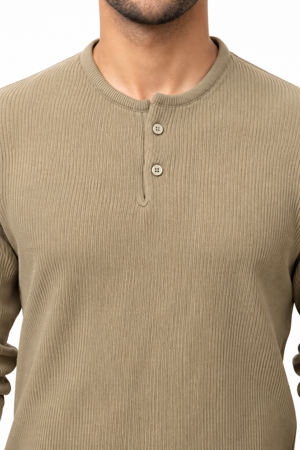 Cream Henley T-shirt
