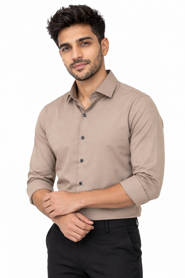 Brown Plain Shirt