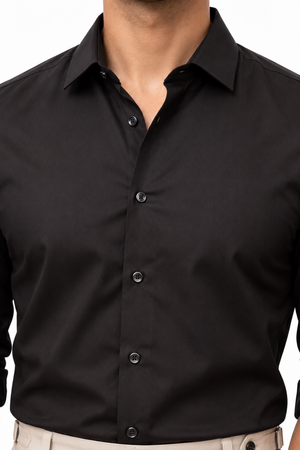 Black Plain Shirt