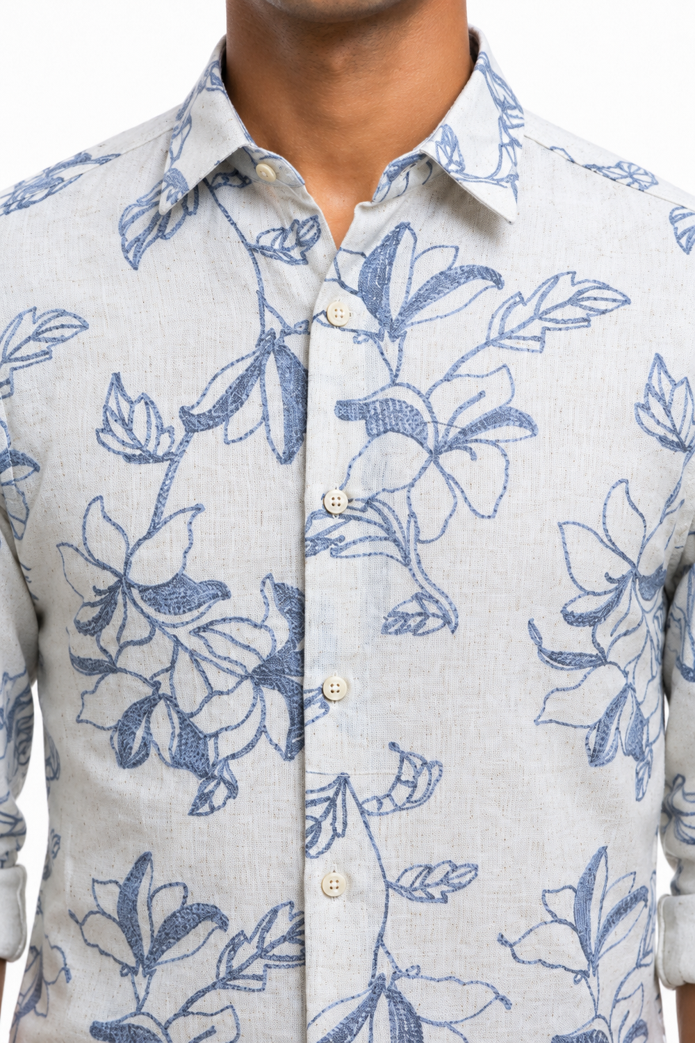 Blue Embroidery Shirt