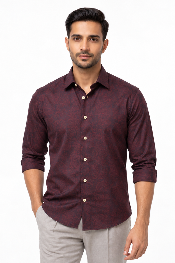 Maroon Club Wear Shirt