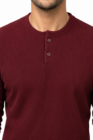 Maroon Henley T-shirt