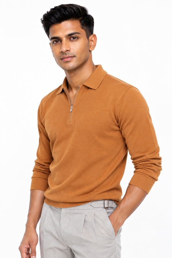Orange Netted T-Shirt