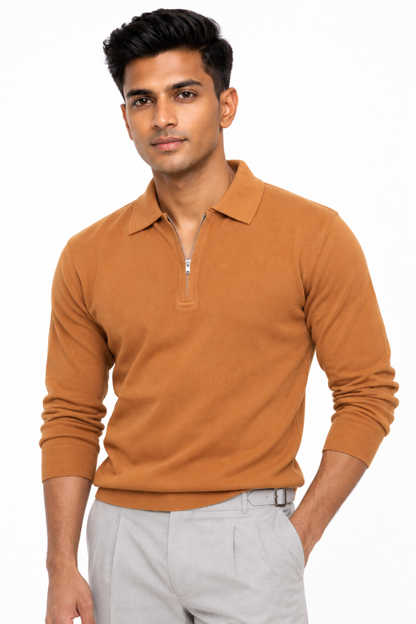 Orange Netted T-Shirt