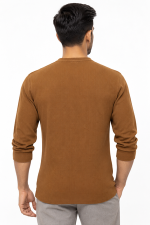 Brown Henley T-shirt