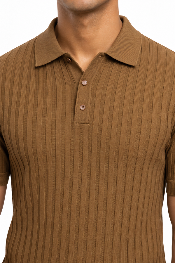 Brown Collar T-shirt