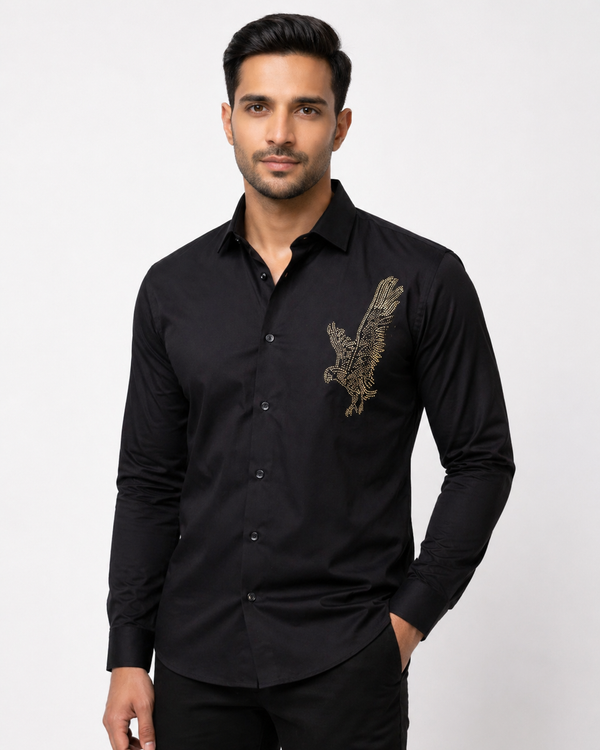 Black Imported  Stone Shirt