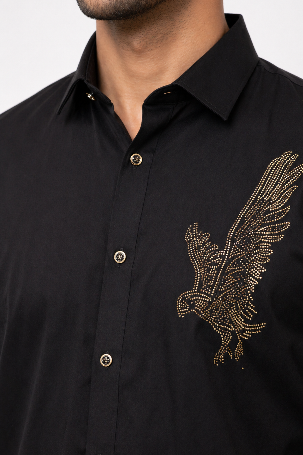 Black Imported  Stone Shirt