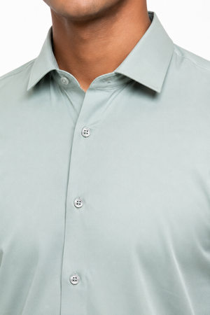 Pastel Green Stitchless Plain Shirt