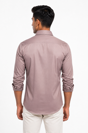 Peach Stitchless Plain Shirt