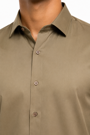 Light Brown Stitchless Plain Shirt