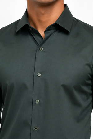 Green Stitchless Plain Shirt