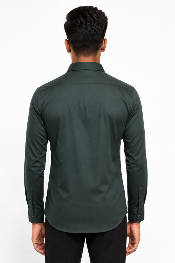 Green Stitchless Plain Shirt