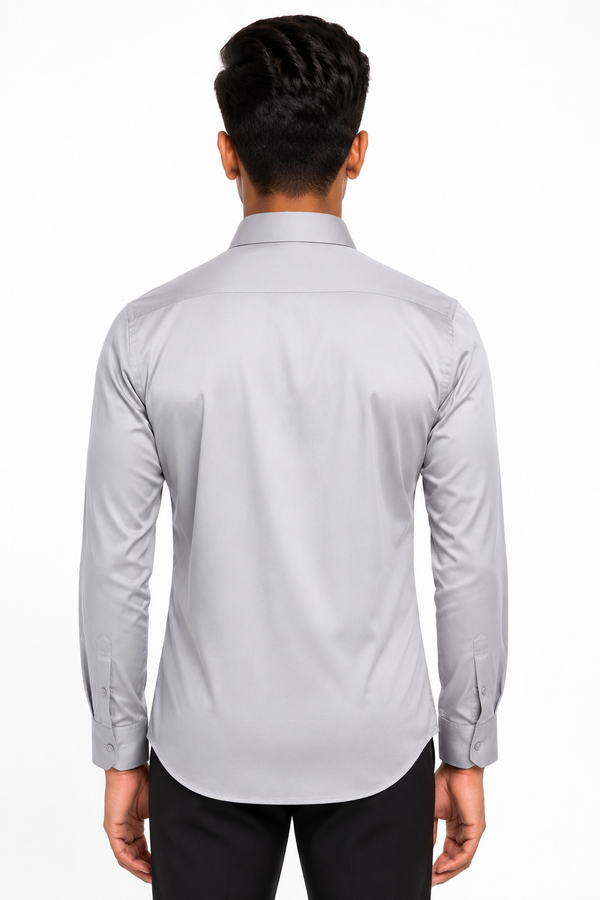 Light Grey Stitchless Plain Shirt