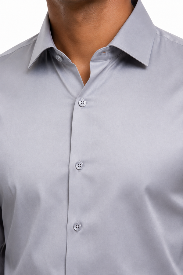 Light Grey Stitchless Plain Shirt