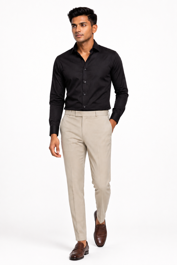 Beige Formal Pant