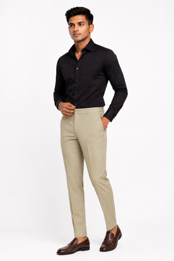 Beige Formal Pant