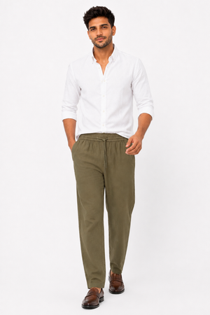 Green Linen Trouser