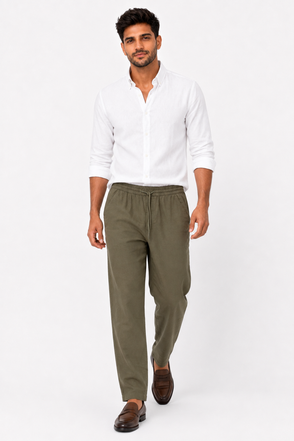 Green Linen Trouser