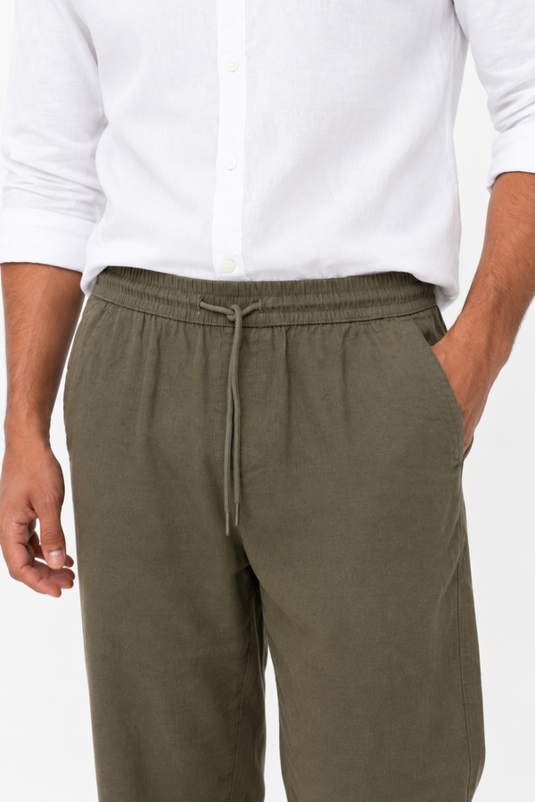 Green Linen Trouser