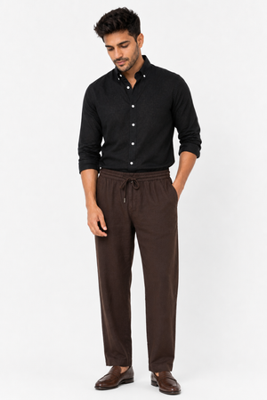 Brown Linen Trouser