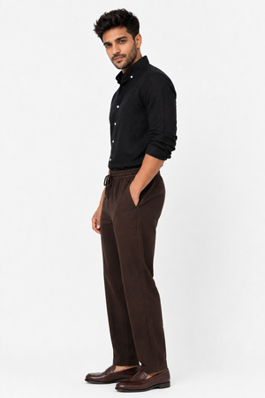 Brown Linen Trouser