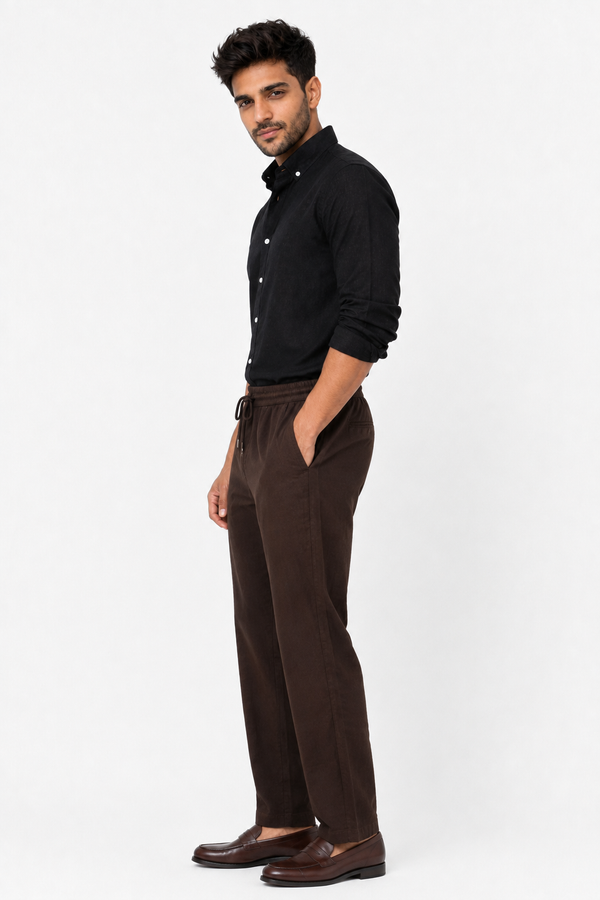 Brown Linen Trouser