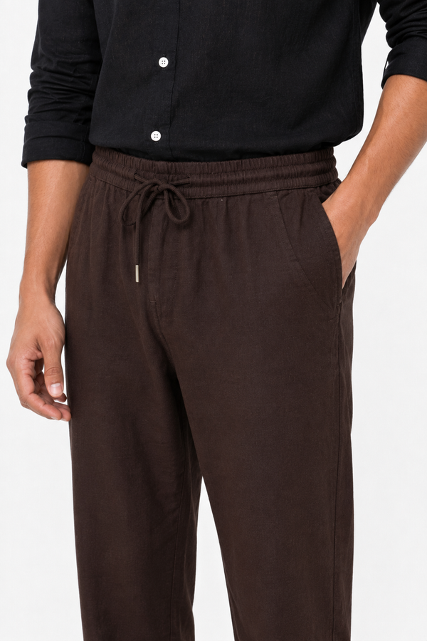 Brown Linen Trouser