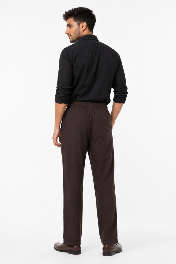 Brown Linen Trouser
