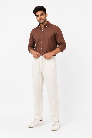 White Linen Trouser