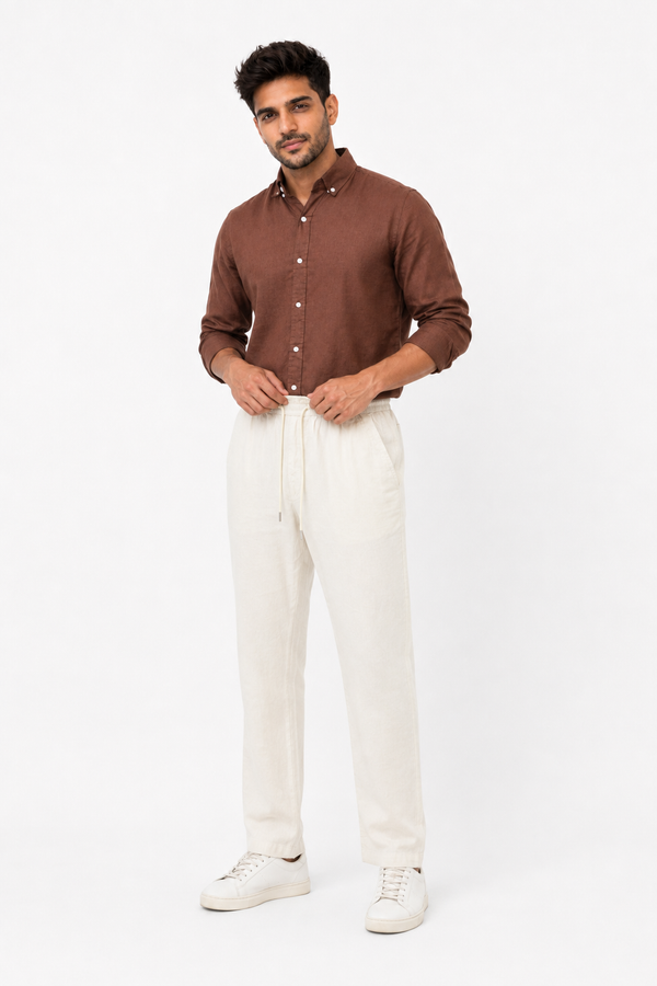 White Linen Trouser