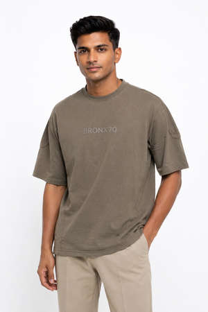Grey Drop Shoulder