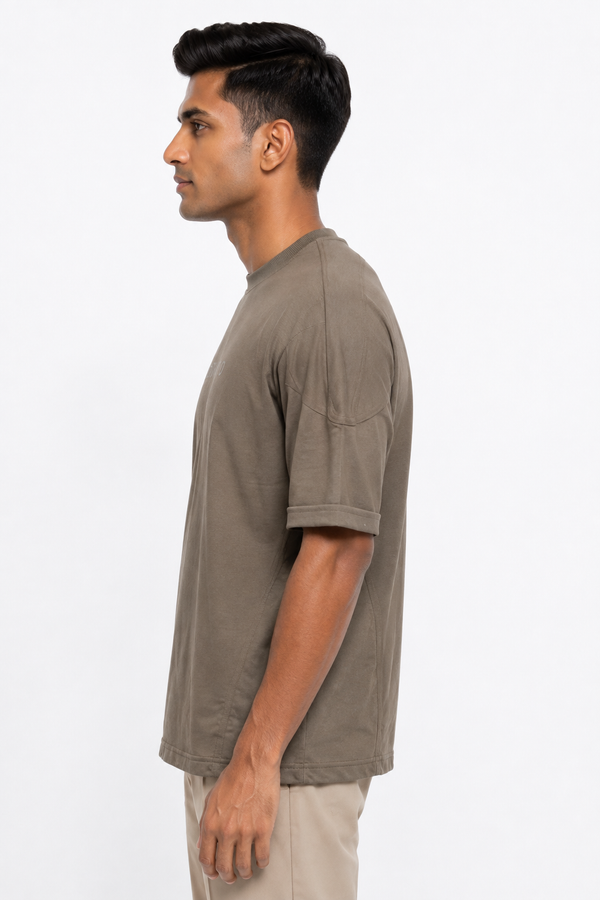 Grey Drop Shoulder
