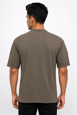 Grey Drop Shoulder