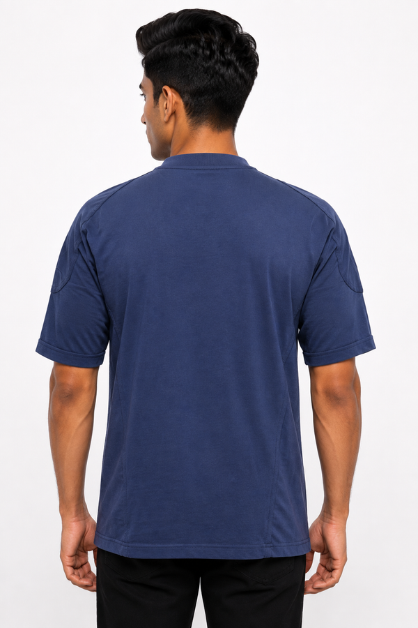Navy Blue Drop Shoulder