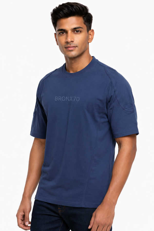 Navy Blue Drop Shoulder