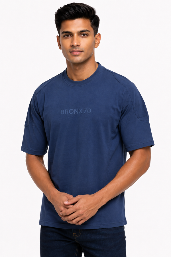 Navy Blue Drop Shoulder