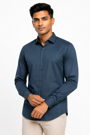 Blue Plain shirt