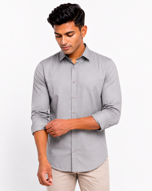 Light Grey Plain shirt