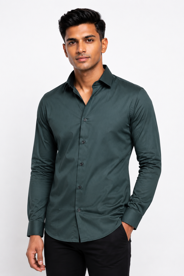 Green Plain shirt