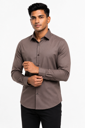 Brown Plain shirt