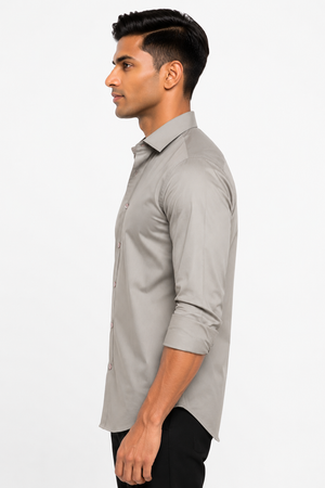 Cream Plain shirt