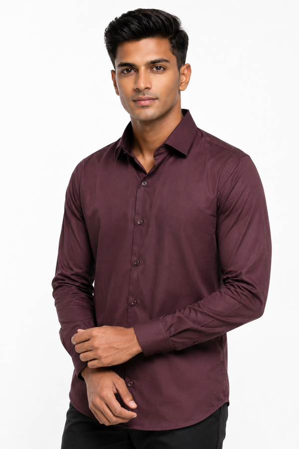 Maroon Plain shirt