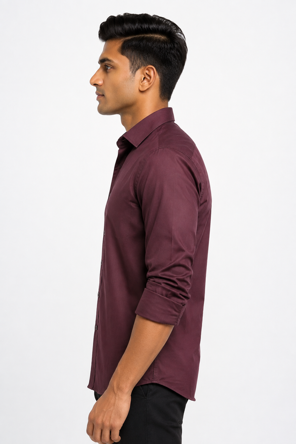Maroon Plain shirt
