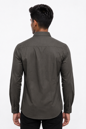 Dark Brown Plain shirt